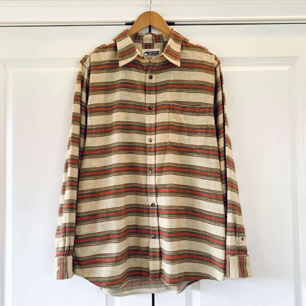 Mountain Khakis Shirt Classic Fit Button Down Southwestern Stripe Cotton Size L